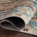 Loloi Magnolia Home by Joanna Gaines Lenna Collection LEA-05 Denim/Sand 2'-3" x 3'-9" Accent Rug