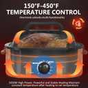 SUNVIVIPRO Roaster Oven 28 Quart, Electric Turkey Roaster with Self-Basting Lid, Removable Pan & Rack, Variable Temp Control, Stainless Steel Silver, 28QT