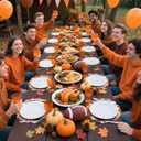 Fall Football Placemats Set of 4 Scalloped Fall Cotton Linen Placemats 13.5 Inch Autumn Football Maple Leaf Placemats Thanksgiving Table Mats for Harvest Party Home Kitchen Dining Table Decorations