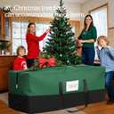 Christmas Tree Storage Bag,Fits Up 8 Ft Tall Artificial Trees,600D Oxford Material,Heavy Duty Tree Bag,Dampproof Storage Bag with Durable Reinforced Handles & Dual Zipper&Transparent Pocket (8FT green&black)