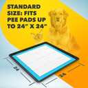 TidyFriend 2 Pack Dog Pee Pad Holder Tray - Fits Up to 24 x 24 Pee Pad Holder for Dogs - Stable Grip, Raised Edges, Quick-Wipe Silicone Surface Dog Pad Holder for Indoor Flooring Protection (Black)