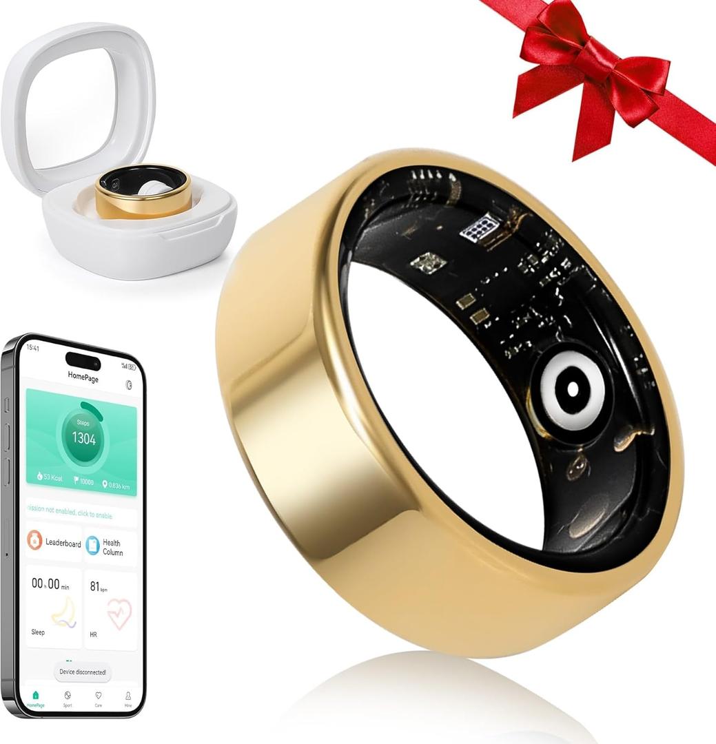 Activity Tracking Rings Smart Ring Fitness Tracker Ring for Women,Health Heart Rate Ring with ...