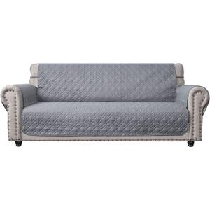 Ameritex Couch Sofa Slipcover 100% Waterproof Nonslip Quilted Furniture Protector Slipcover for Dogs, Children, Pets Sofa Slipcover Machine Washable (Light Grey, 68")