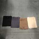 4 Pack Women's Nursing Breastfeeding Shirts with Zipper Loose Fit Short Sleeve Maternity Top Nursing Clothes (Large, Charcoal Gray, Cream, Brown, Black)