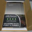 Titanium Cutting Boards Set of 3, 100% Pure Titanium Kitchen Cutting Board, Double-Sided Non-Toxic Cutting Board, Ideal for Slicing and Dicing Meats, Features Handle, Dishwasher Safe (Silver), 16"Lx10"W(S+M+L)