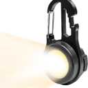 Mini Keychain Flashlight with Magnetic Base - Rechargeable Cob Work Light, Waterproof Portable Emergency Light for Camping/Hiking/Car Repair, USB Charging Key Ring Light