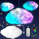 Cloud Led DIY Lights for Bedroom,Multicolor Creative Night Lighting Kit Music Sync with APP Remote Control, RGB with IC Coolest Ceiling Decoration for Adults and Kids Room Home Party (1 Pack)