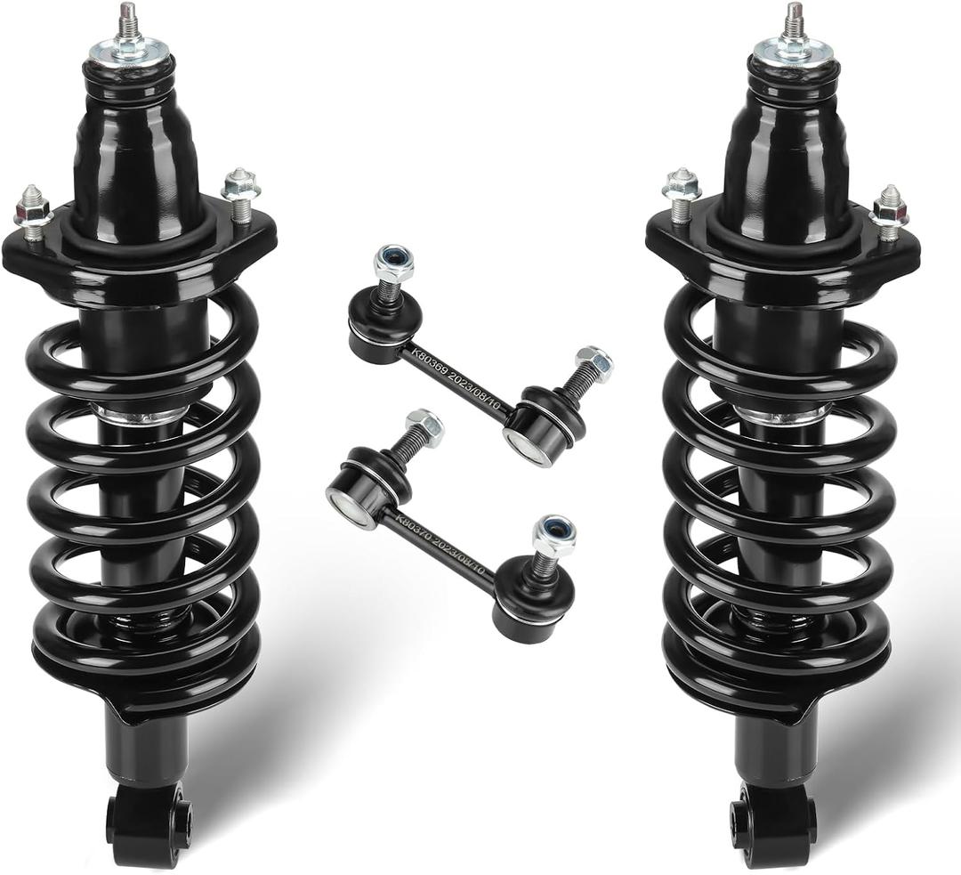 Rear Struts Assembly Fit for 2002-2006 Honda CR-V L4 2.4L Sport Utility, Shock Absorber w/Coil Spring & Sway Bar End Link, Replace for 171380L, 171380R (4Pcs)