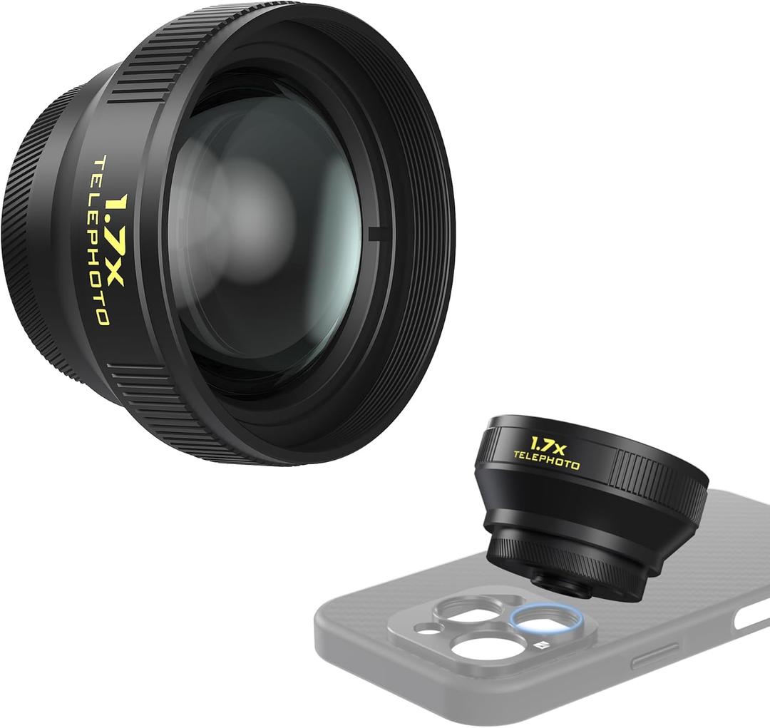 Freewell 1.7X Telephoto Lens for iPhone & Samsung  17mm Threaded Premium Portrait & Wildlife Lens