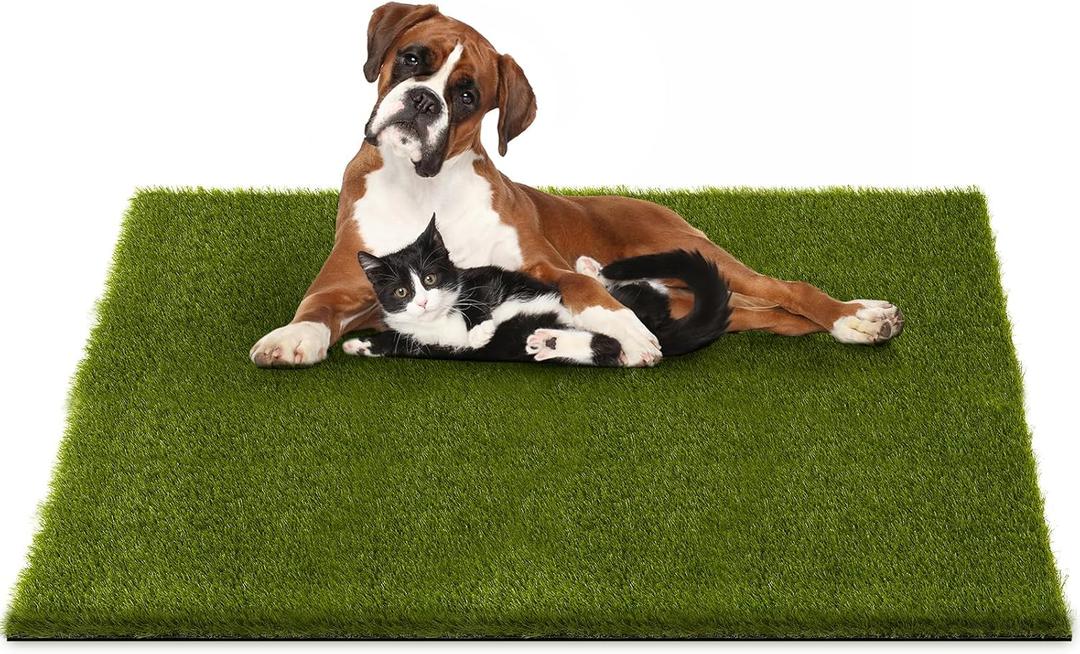 Fake Grass, 39 x 31 Inches Artificial Grass for Dogs, Realistic Turf for Indoor Outdoor Door Mat Balcony Patio Lawn Decoration