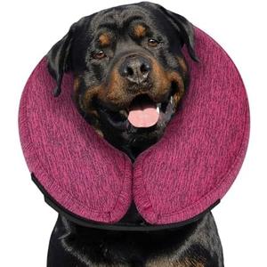 MIDOG Inflatable Dog Neck Donut Collar Alternative After Surgery, Soft Protective Recovery Cone for Small Medium Large Dogs and Cats Puppies - Alternative E Collar (Rose, XL)