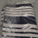 OJIA Outdoor Entryway Rug 24''x51'', Machine Washable Front Door Mats Cotton Woven Blue and White Outdoor Rugs Porch Rug Striped Kitchen Runner Indoor Door Mat for Farmhouse/Entry/Home Entrance