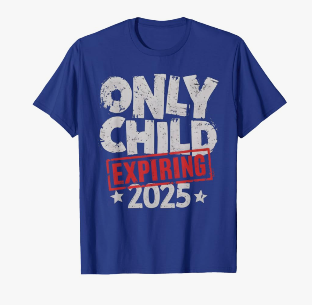 Only Child Expiring 2025 Big Brother Promoted to Big Brother T-Shirt, Royal Blue, S