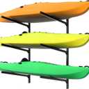 WALMANN Heavy Duty Wall Mounted Kayak Storage Rack for Garage, Adjustable Kayak Hangers for Wall, Holds Up to 220 lbs