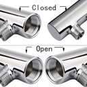 304 Stainless Steel 3-Port Manifold Splitter 3 ways 25 Bar Pressure Rated for Drinking Water, Oil/Gas, Brewery, Cooling Systems, Polished Open