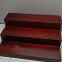 3 Tiered Walnut Wood Liquor Bottle Shelf, Back Bar Riser Display 15x12x6 inch