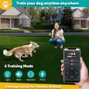 GPS Electric Dog Fence with Free App, Wireless Fence System with Training Collar, Portable for Outdoor Use, Rechargeable Waterproof Flexiable Collar, Adjustable of Dogs (Orange)