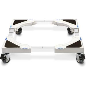 Nefish Furniture Dolly Adjustable Mini Fridge Stand Dolly Cart with 4 Lockable Wheels Washing Machine Stand Mobile Roller Universal Mobile Base Stand for Washer Dryer Refrigerator