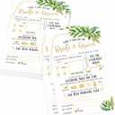 Hadley Designs 25 Greenery Wedding Advice Cards Boxes for Reception, Wedding Guest Book, Advice for Bridal Shower Games, Guests Advice and Groom Wedding Games