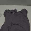 QINSEN Women's Sexy Square Neck Bodysuit Long Sleeve Double Lined Shirt Tops (Dark Grey, XL)