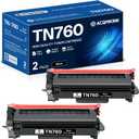 TN760 TN-760 Toner Cartridge Replacement for Brother TN760 TN-760 TN 760 MFC-L2710DW MFC-L2750DW HL-L2350DW HL-L2370DW HL-L2395DW HL-L2390DW DCP-L2550DW Printer High Yield Black 2 Pack