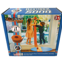 15Ft Flexible Race Car Track for Kids with Suction Cups Compatible with Hot Wheels and Diecast 1/64th Cars for Ages 3 & Up Blue Gray Orange Red Classic Long Rolls Up Portable Racetrack (Orange)