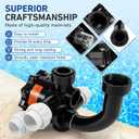 A0553645 2 Side Mount Multi-Port Valve Kit Fit for Zodiac Jandy DEL48, DEL60 D.E. Pool and Spa Filter, 6-Position Side Mount Multiport Valve with One Year Quality Assurance