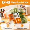 3D Maze Cube Ball Puzzle - Brain Teaser Game for Adults, Teens & Kids 8+ | Educational Sensory Fidget Toy for Focus & Logical Thinking | Durable Travel & Birthday for Boys Girls