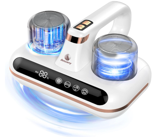 Mattress Vacuum Cleaner - 5-in-1 Cordless Bed Vacuum Cleaner, Powered by UV-C Light & Ultrasonic Technology, 16Kpa Strong Suction, Low Noise, Suitable for Dust, Pet Hair, Etc.