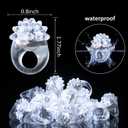 50Pcs White Wedding Party Supplies Set 10 LED Flashing Glasses 20 Light up Bracelets and 20 LED Blink Bumpy Rings Glow In Dark Romantic Valentine's day Neon Party Decorative Accessories