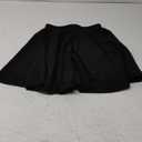 Urban CoCo Women's Basic Midi Skirt Versatile Stretchy Flared Casual High Waisted Skirt (Black)