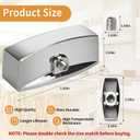 Range Valve Knob Compatible with Oven/Stove/Gas Stove, Chrome Knob Fit for D-Shape Control Valve, Premium Chrome Commercial Grill Knok Replacements-4 Pack