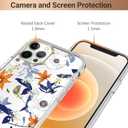 luolnh Compatible with iPhone 12 Pro Max Case for Girly Women,Shockproof Floral Pattern Hard Back Cover Phone Case for iPhone 12 Pro Max 6.7 inch 2020 -White Flower