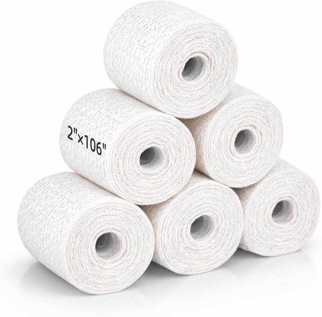 Falling in Art Plaster Cloth Rolls, 6 Pack Plaster Bandage, Plaster Gauze Strips for Body Casting, Crafting and DIY Projects, 2 Inches x 106 Inches