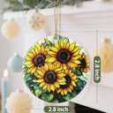 2 x Sunflower Christmas Tree Decorations, Christmas Ornaments, Keepsake Ornaments, Holiday Decor, Xmas Gifts, Gifts for Flower Lovers & Sunflower Lovers