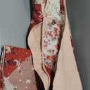 Whale Flotilla Patchwork Quilt Twin Size, Extra Soft Boho Floral Bedspreads for Bed Reversible Lightweight Twin Quilt Bedding Set Printed Coverlets with 1 Pillow Sham for All Seasons, Red (Twin(68"x88"))