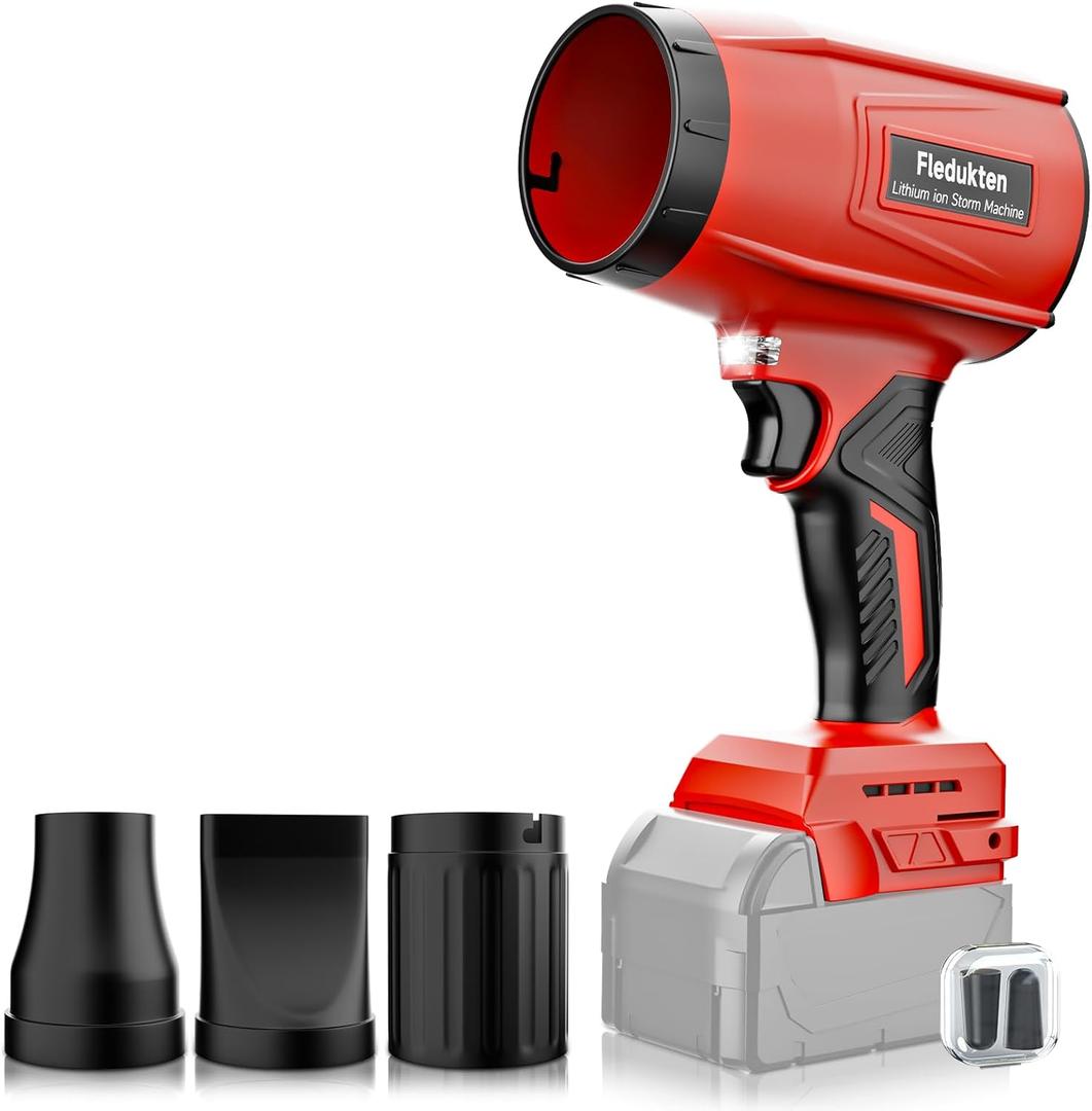 Cordless Leaf Blower Compatible with Milwaukee 18V Battery (Tool Only), 800,000 RPM Brushless Turbo Jet Blower up to 60m/s Airflow, Lightweight 1.5 lbs Handheld Dust Blower for Patio, Lawn & Garage