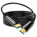 Fiber Optic Extra Long HDMI Cable 130 FT, 8K Slim HDMI 2.1Cord 48Gbps Ultra High Speed, 8K@60Hz 4K@240Hz, Dynamic HDR, eARC, HDCP 2.2&2.3, 3D, Compatible for PS4/5/Xbox/TV/Laptop/Projectorr