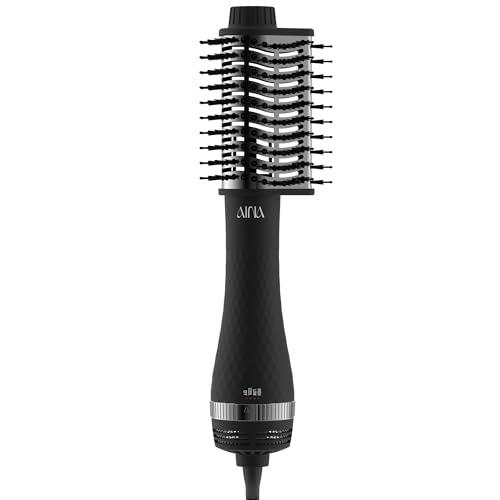 AINA Hot air Brush, Blow Dryer Brush | 60MM 2-in-1 Titanium Volumizer, 3 Heat Settings | 360° Vented Airflow 110V/ALCI Plug (65mm Triangle)