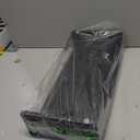 TEAMIX 20 Inch Monitor Stand Riser, Black Desktop Stand for PC/TV/Laptop/Printer, Wood Monitor Riser with Storage, Computer Stand Keyboard Organizer