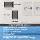 HVAC Premium 12"w X 18"h Steel Return Air Grilles - Sidewall and Ceiling - HVAC Duct Cover - White [Outer Dimensions: 13.75"w X 19.75"h]