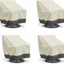 4 Pack Heavy Duty Patio Chair Covers - Rip-Resistant 600D Oxford Fabric - 8000mm Waterproof UV-Resistant Outdoor Furniture Covers for Adirondack, Rocking, and Swivel Chairs, 39"W x 37"D x 38"H
