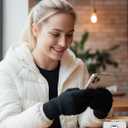 Womens Winter Gloves for Cold Weather, Coziest Warm Glove, Double Lining with Touch Screen, Anti-Slip for Running