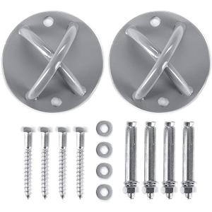 2 Pack Wall Mount Bracket for Suspension Straps, Ceiling Anchor Mount for Rings, Body Weight Strength Training Systems, Yoga Swings, Boxing Equipment