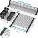 Extra Large Black Expandable Roll Up Dish Drying Rack Up to 25.1''with 2 Storage Baskets,Over The Sink Kitchen Rolling up Dishes Drainer, Foldable,Rollable