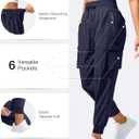 SANTINY Women's Cargo Pants with 6 Pockets Lightweight Quick Dry Travel Hiking Pants Casual Summer Joggers (S)