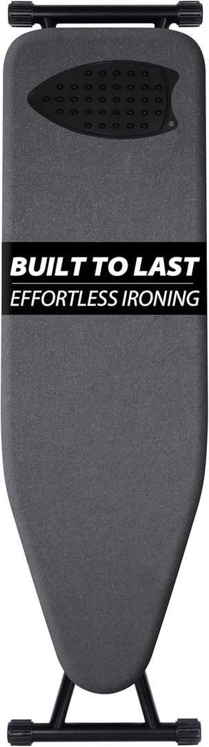 Ironing Board with Heat Resistant Cover, 43x13 Compact and Space Saver Iron Board, Full Size Foldable, Height Adjustable