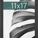 MCS Studio Gallery 11x17 Picture Frame Black Woodgrain, Rectangle Photo Frame for Photos, Posters & Art Prints (1-Pack)