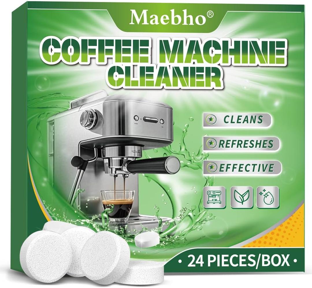 2 x New Upgrade Coffee Machine Cleaner Descaler Tablets (24 Count) - Removes Limescale,Deep Cleans Universal Cleaning Tablets for All - Keurig, Nespresso, Ninja, Delonghi, Breville, Espresso Machines