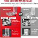 MaxxHaul 50945 Aluminum Hitch Mount Wheelchair/Mobility Carrier 50" x 29.5" Cargo Basket with 47" Ramp 500 lb Capacity Fits RVs, Trucks, SUVs, Vans, Cars Includes Hitch Tightener